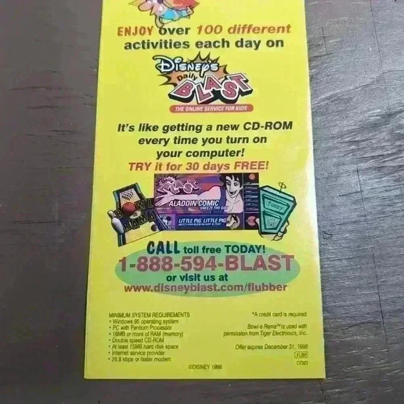 Flubber 1998 Disney VHS Clamshell (Robin  Williams) - With Original Insert! - Picture 10 of 10